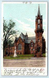 SOUTH NORWALK, CT Connecticut ~ CONGREGATIONAL CHURCH 1907 Postcard