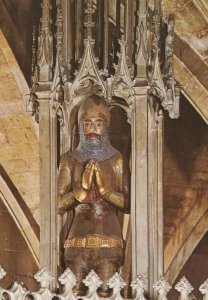 Gloucestershire Postcard - Tewkesbury Abbey - The Kneeling Knight   RR8287