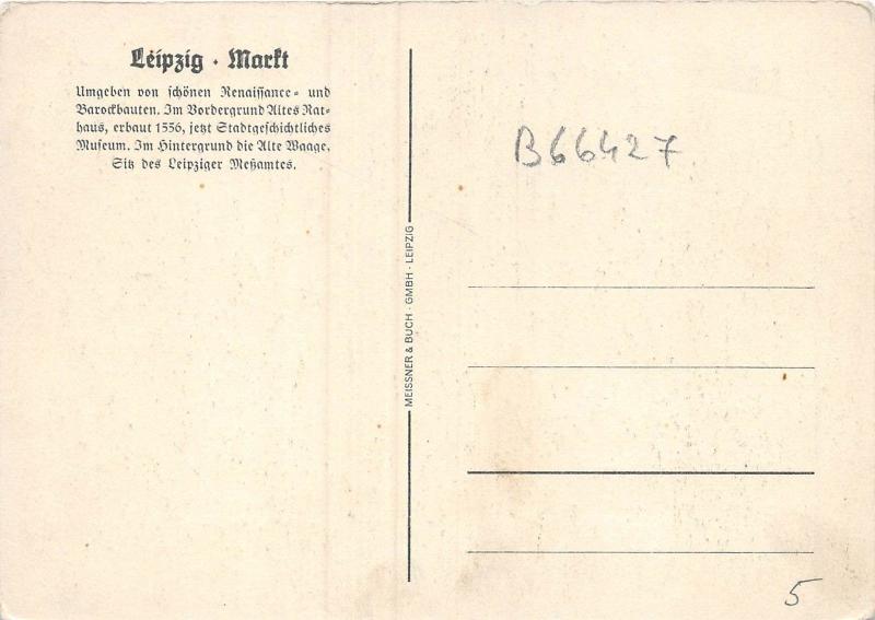 B66427 Germany Leipzig Markt