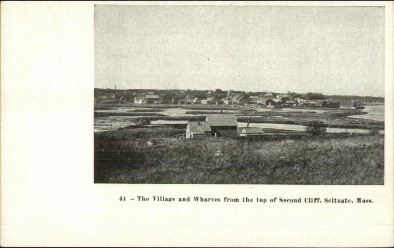 Scituate MA Village & Wharves c1905 UDB Postcard