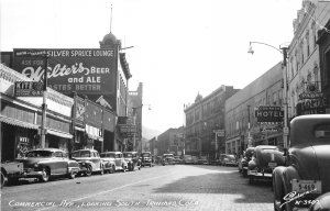 J39/ Trinidad Colorado RPPC Postcard c1940s Commercial Ave Stores Cars 253