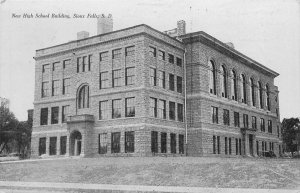 Postcard 1908 South Dakota Sioux Falls New High School Bldg Tom Jones SD24-414