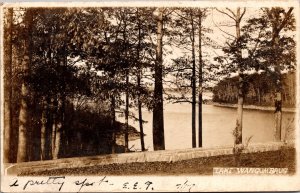 Real Photo Postcard View of Lake Wangumbaug, Connecticut