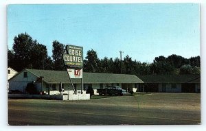 BOISE, ID Idaho ~ Roadside  BOISE COURTEL 1962 Car  Postcard