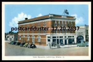 h3892 - LETHBRIDGE Alberta Postcard 1930s Hotel Alexandra. Ritz Cafe