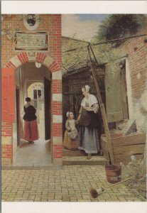 Art Postcard -The Courtyard of a House in Delft, Pieter De Hoogh RR13241