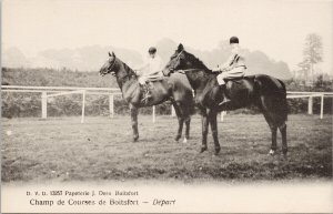 Champ de Courses de Boitsfort Depart Belgium Horse Racing Unused Postcard F92