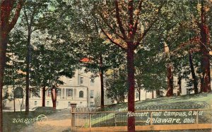 DELAWARE OHIO~MONNETT HALL CAMPUS OHIO WESLEYAN UNIVERSITY 1911 POSTCARD