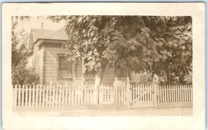 c1910s CA Small House & Woman RPPC Lovely Street View Real Photo Postcard A134
