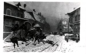 RPPC  The Attack at Dawn  Walters Art Gallery  Baltimore Maryland   Postcard