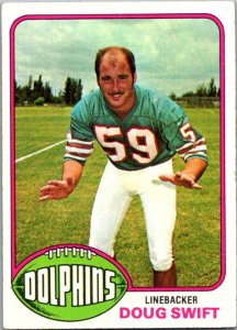 1976 Topps Football Card Doug Swift Miami Dolphins sk4496