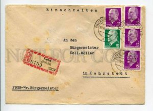 421573 EAST GERMANY GDR 1963 year registered Kalbe real posted COVER