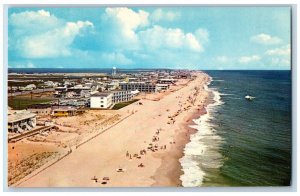 Ocean City Maryland Postcard Greetings Beach Cottages Aerial View c1960 Vintage