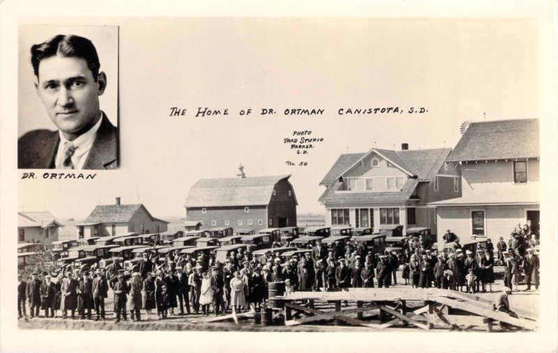 Vintage RPPC Home of Dr Ortman Canistota SD Chiropractic Hospital C. 1920s1930s United States