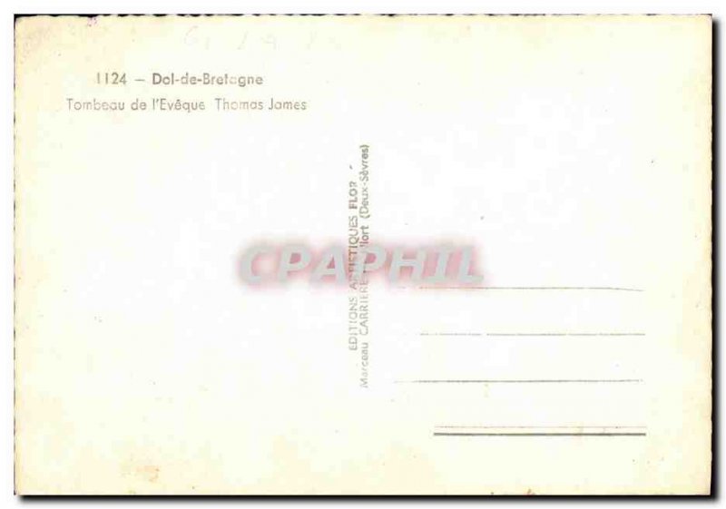 Postcard Modern Dol de Bretagne Tomb of Bishop Thomas James