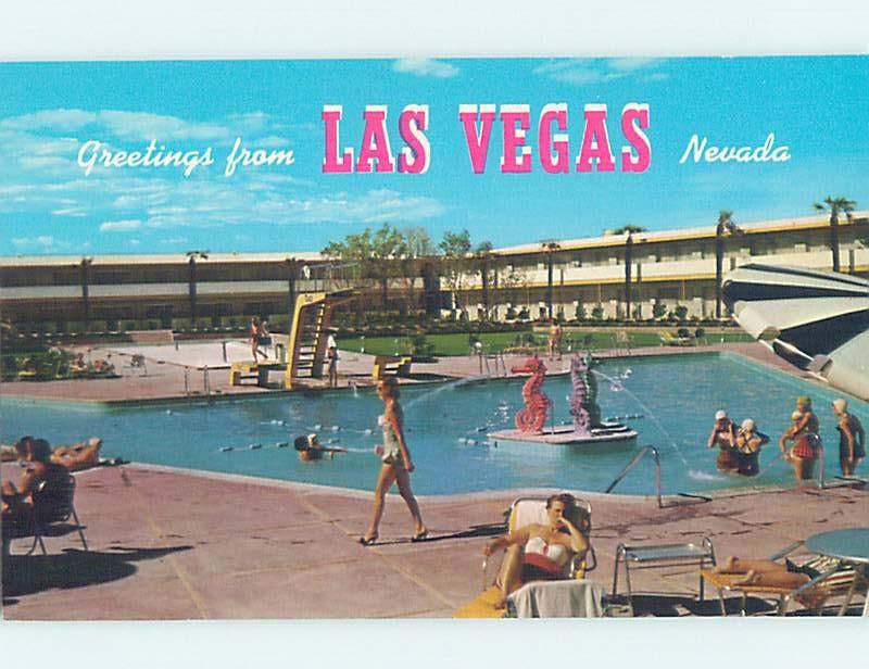 Pre-1980 DUNES CASINO HOTEL SWIMMING POOL Las Vegas Nevada NV G9859