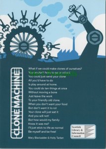 Advertising Postcard - National Poetry Day in Scotland - Clone Machine RR11149
