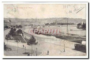 Belgium Belgie Old Postcard The canal and the Meuse