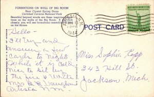 Crystal Spring Dome Carsbad Caverns National Park Cancel 1c Stamp WOB Postcard 