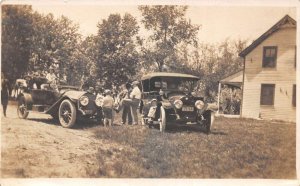 Minnesota People with Cars Real Photo Vintage Postcard AA74554