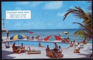 Florida MIAMI BEACH Atlantique Resort Motel 16501 Collins Ave - pm1963 - Chrome