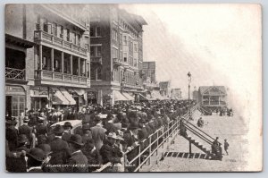 Easter Sunday On The Boardwalk Atlantic City New Jersey NJ Crowd Postcard