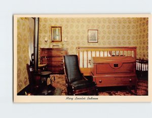 Postcard Mary Lincoln's Bedroom, Abraham Lincoln's Home, Springfield, Illinois