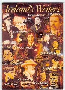 IRELAND'S WRITERS Oscar Wilde James Joyce W.B. Yeats Bram Stoker 4x6 Postcard