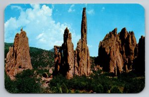 Cathedral Rocks Garden Of The Gods Pikes Peak Region Colorado Vintage Unposted