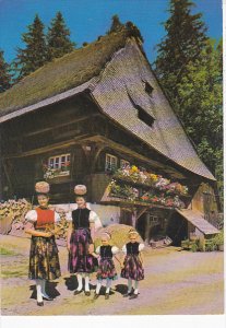 Family In Costume Schwarzwald Germany