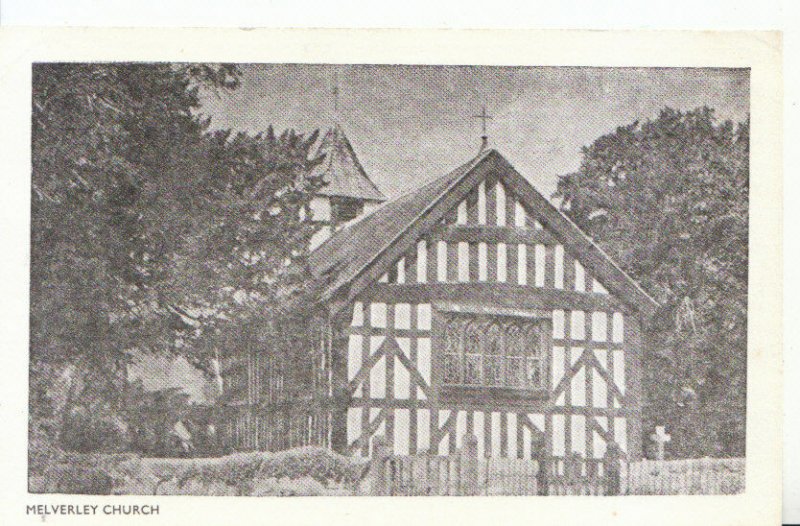 Shropshire Postcard - Melverley Church - Ref 420A