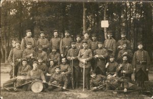 French Military Soldiers Swords Bayonettes Bayonet Real Photo Vintage Postcard