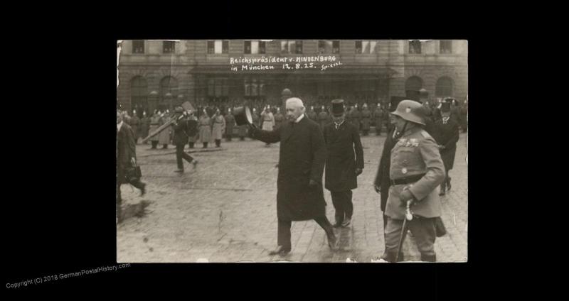 Germany 1925 General Hindenburg in Munich  RPPC 91745