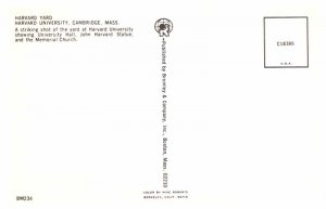 Postcard SCHOOL SCENE Cambridge Massachusetts MA AU5202