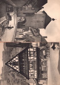 La Belle Alsace Turekheim Munster Roadworker French Old 2x Postcard