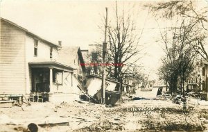 OH, Dayton, Ohio, Riverdale, Linwood Street, 1913 Flood, RPPC