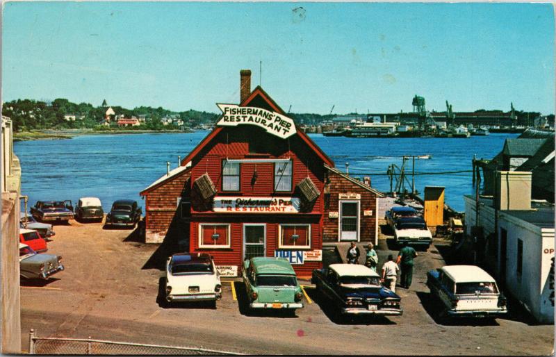 Fisherman's Pier Restaurant, Portsmouth NH c1968 Vintage Postcard H07