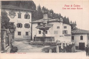 BELLUNO ITALY~PIEVE di CADORE CASA ove NACQUE FIZINO~1904 P BREVEGLIERI POSTCARD