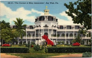 Postcard FL Key West The Convent of Mary Immaculate Built in 1868 1940s S41