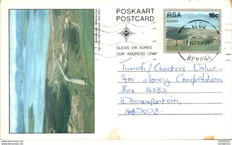 RSA South Africa Postal Stationery Dam to Doornfontein