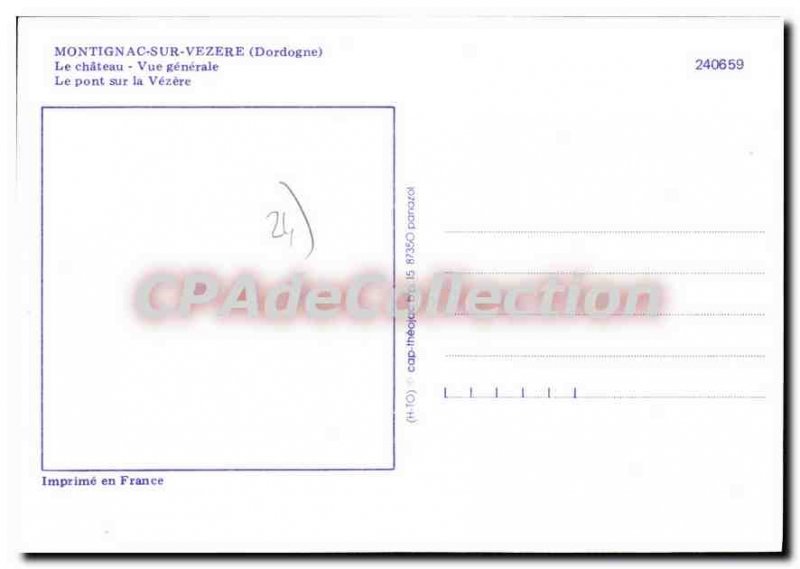 Postcard Modern Montignac-sur-VEZERE castle bridge