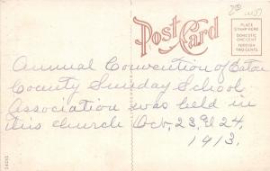 Grand Ledge Michigan~Methodist Episcopal Church~Note on Back~1913 Postcard