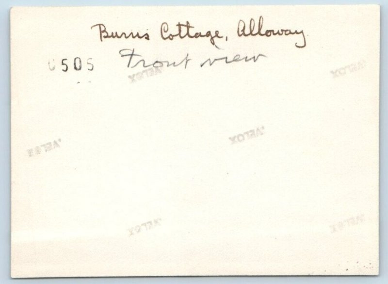 RPPC Burns Cottage ALLOWAY Ayrshire Scotland UK Real Photo