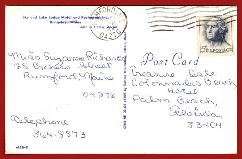 Maine, Rangeley - Sky & Lake Lodge Motel - [ME-262]