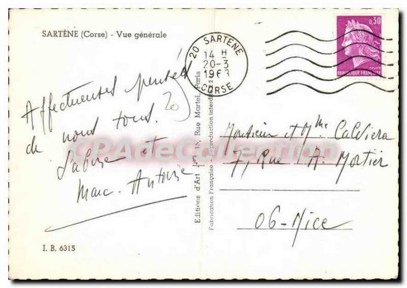 Postcard Modern Sartene Vue Generale