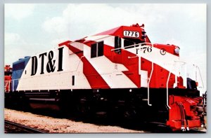 Railroad Locomotive Postcard - Detroit, Toledo and Ironton Railroad #1776