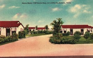 Alpine Motel, San Antonio, Texas Vintage Postcard P124 