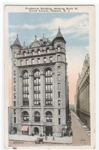 Prudential Building Bank Street Newark New Jersey 1920c postcard