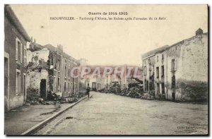 Postcard Old Badonviller Faubourg d & # 39Alsace the ruins after the & # 39in...