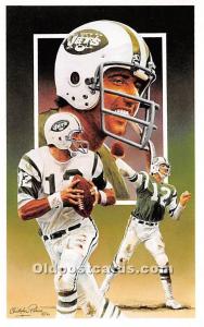 Hall of Fame Quarterback Joe Namath Football Unused 